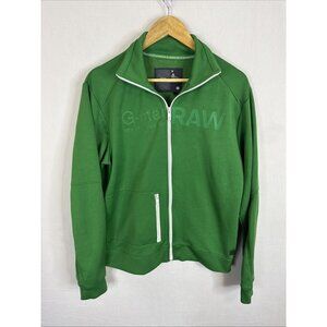 G-Star RAW Track Jacket Mens M Green Full Zip Sean Vest SW LS Logo